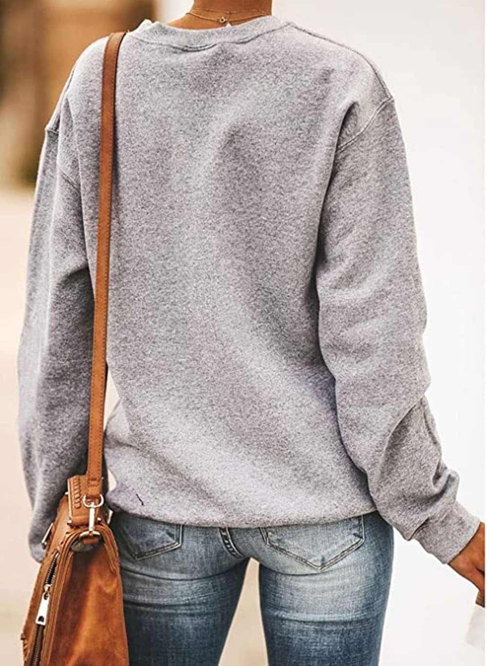 RETSUGO Womens Merry Christmas Sweatshirt Funny Christmas Tree Truck Graphic Pullover Casual Blouse Tops - Image 5