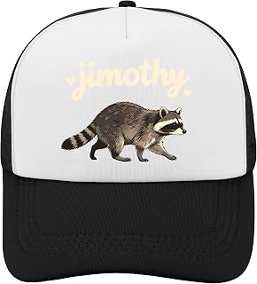 Retro Viral Raccoon Meme Jimothy Hats for Men Funny Washed Distressed Baseball Cap