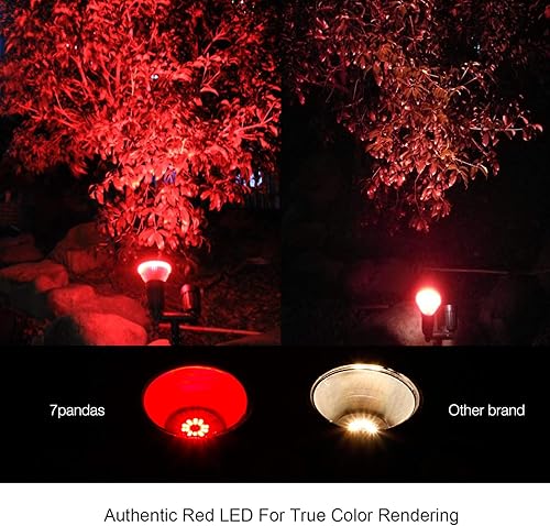 Miniatura 2 de 7 PANDAS Bombillas LED rojas Par38, luces LED impermeables de vidrio completo, color real, base E26 (equivalente a halógeno de 90 W), 1200 lúmenes