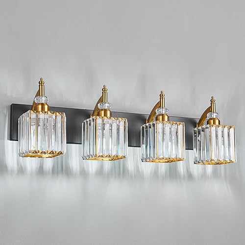 Miniatura 15 de Juego de dos apliques de pared modernos dorados para interiores, lámpara de pared de cristal, luz de pared montada en la pared, aplique de pared