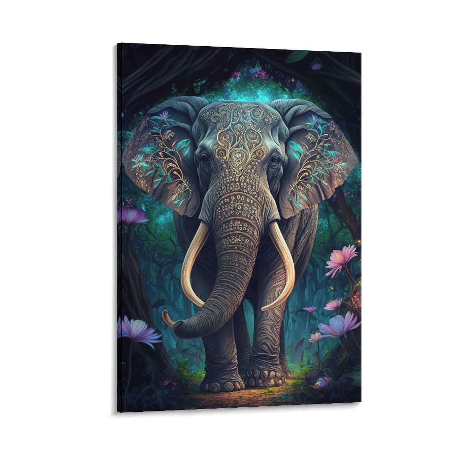 DHBANEIOK Elephant Fantasy Art Wall Decor Poster Canvas Prints Picture Modern Wall Art Picture Wall Hanging for Living Room Bedroom Home Decorations 20x30inch(50x75cm)