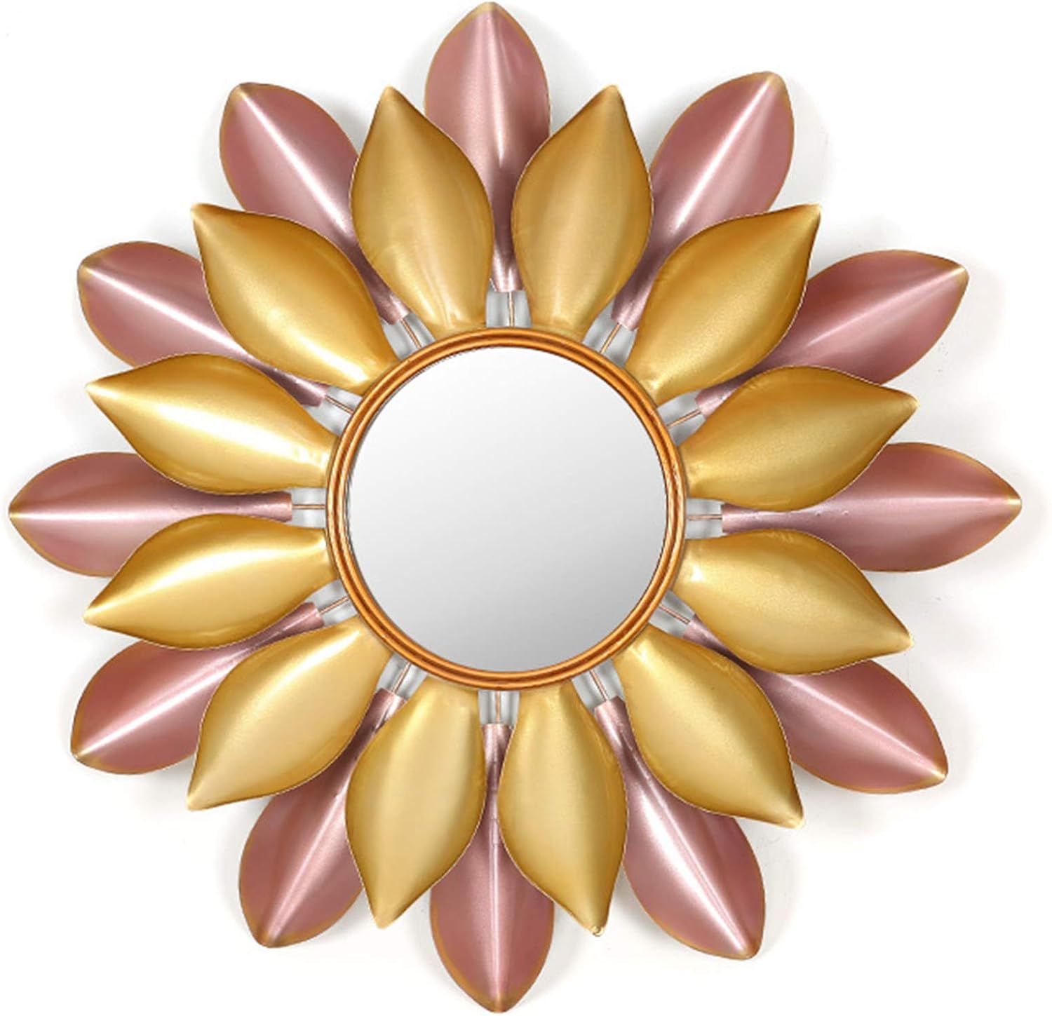 ZXDTVFGN ウォールミラー レトロ 玄関 ラウンド 30インチ フラワー