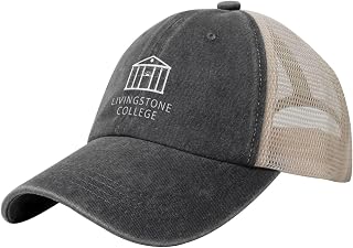 Livingstone College Logo Adjustable Baseball Cap Sport Vintage Washed Mesh Baseball Cap