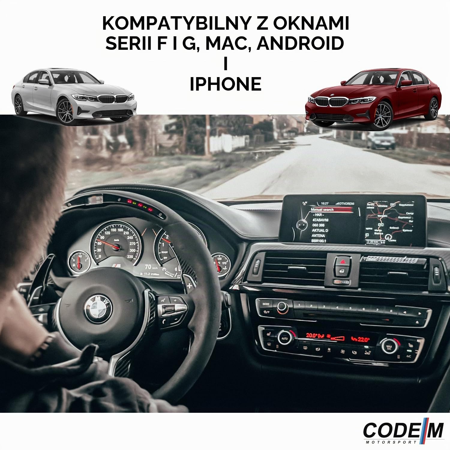 Reloot Kod M - (kabel ENET BMW + adapter USB-C) OEM OBD2 do kodowania BMW serii F G i | E SYS ISTA+ ICOM Bootmod3 kompatybilny z kodem Bimmercode | kabel o dużej wytrzymałości | do aktywacji CarPlay