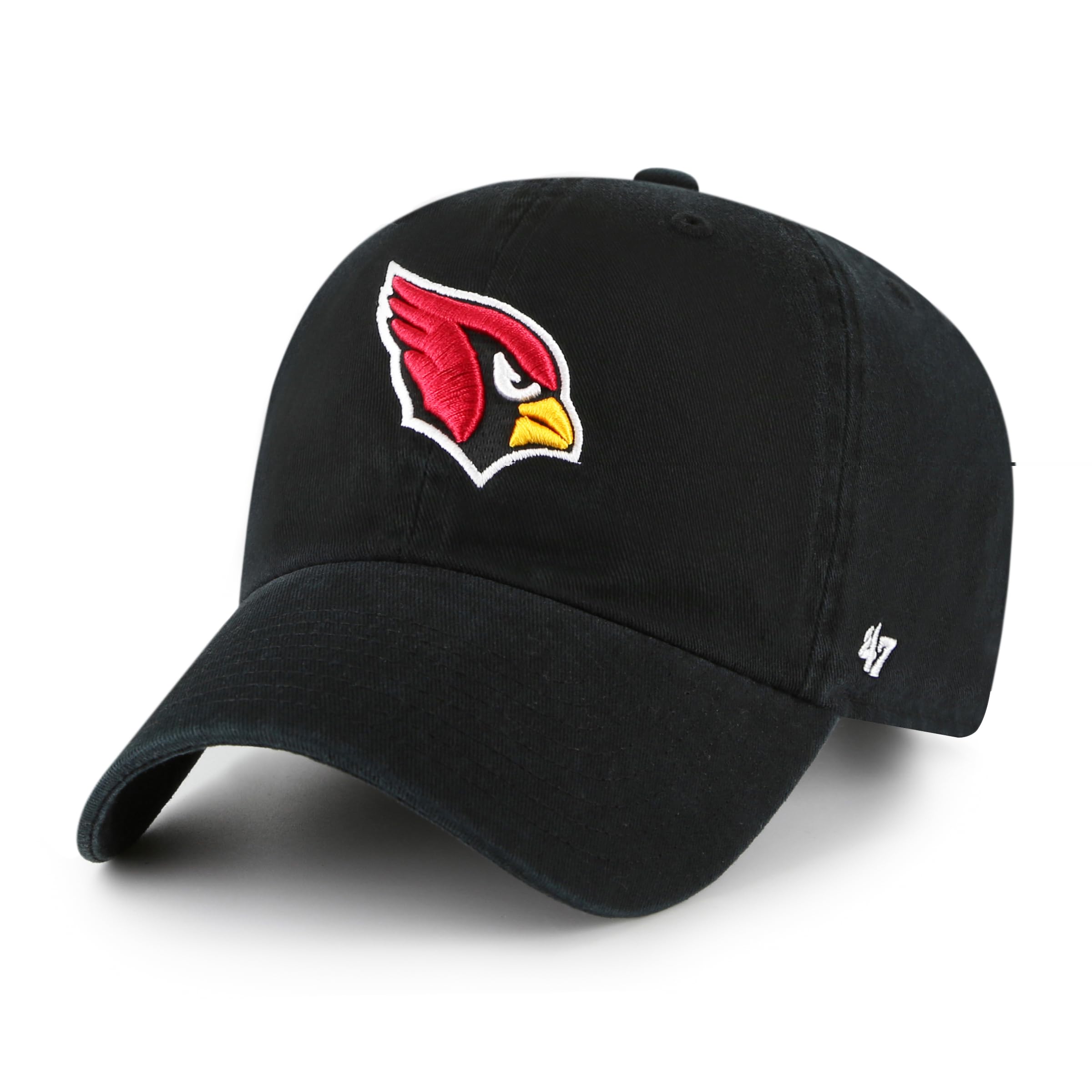 47 Arizona Cardinals NFL Clean Up Unisex Baseball Cap, Adjustable, Team Badge, Black