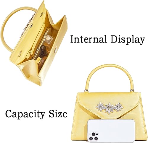 Miniatura 3 de ZWI-player Bolso de noche para mujer, bolso de mano con taladro de cristal para baile, boda, fiesta, cóctel, baile de graduación, Moda
