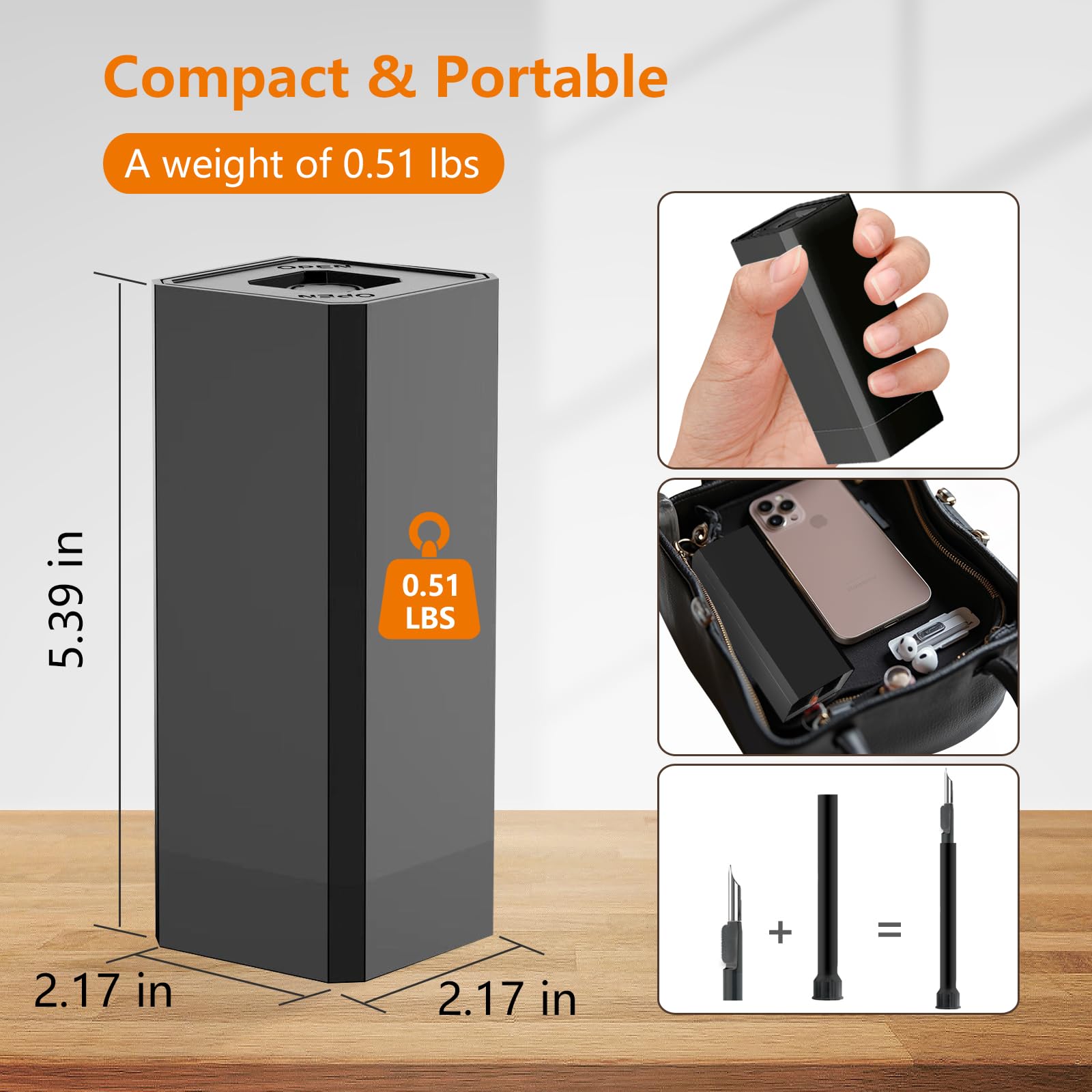Kit per la pulizia del telefono con pulitore per porta di ricarica, pennino, schermo e spazzola per altoparlanti, per iPhone, Samsung, AirPods, MacBook, laptop, PC, tastiera, iPad (nero, con stucco e