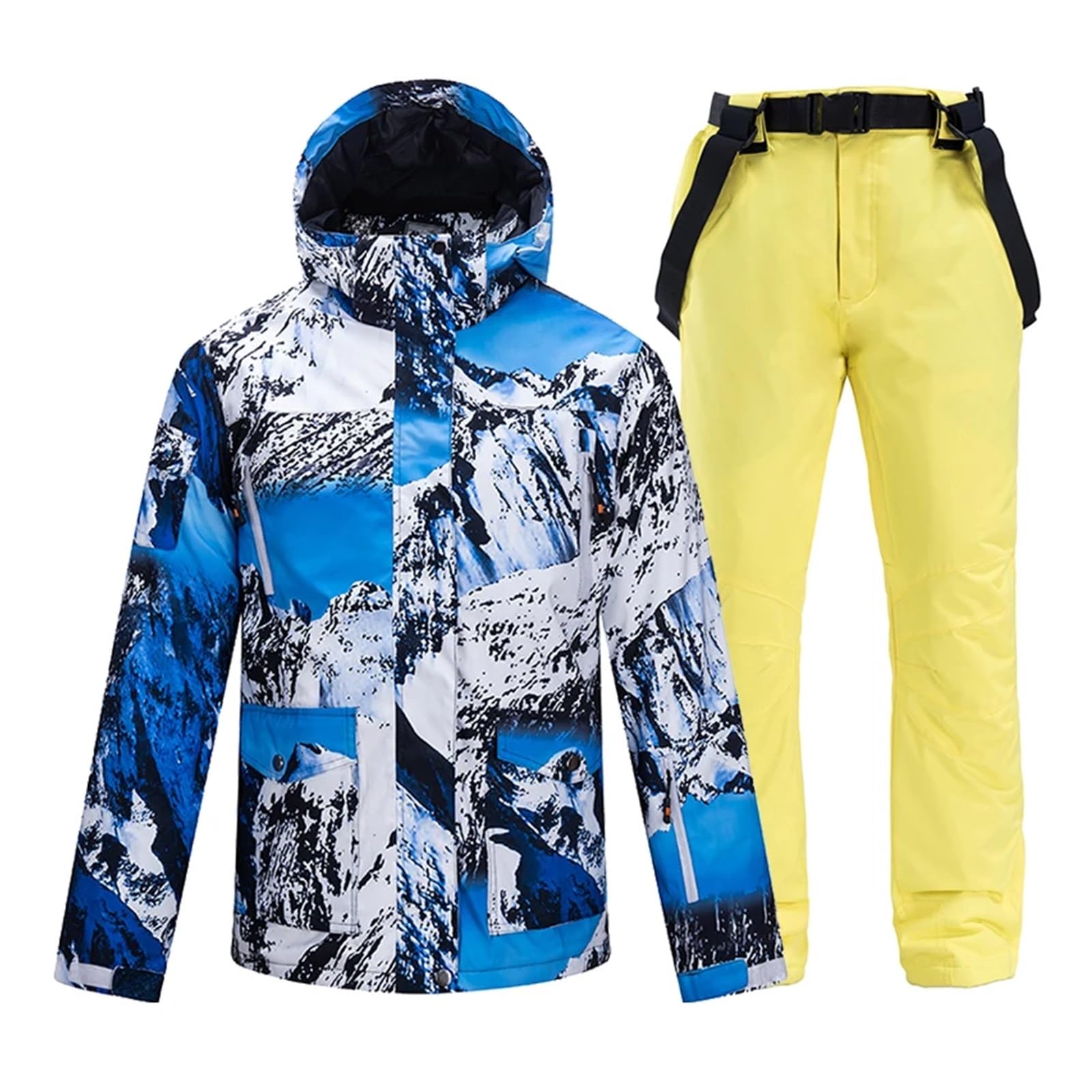 Tuta Da Sci Uomo Invernale - Giacca E Pantaloni Impermeabili, Antivento E Caldi - Per Sci, Snowboard E Sport Invernali - Foto 5