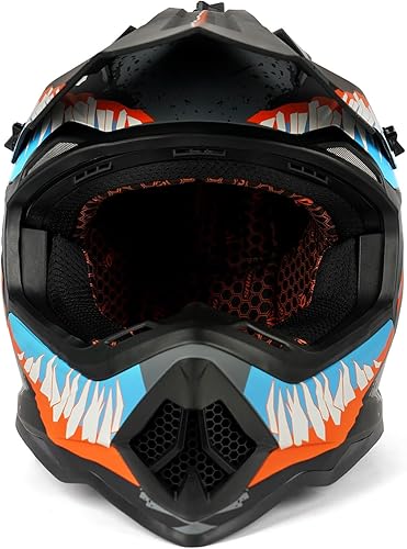 Miniatura 4 de Casco Orthrus Greyhound todoterreno seguridad y rendimiento máximos para entusiastas adultos de ATV, motocross, motos de tierra y motos de nieve -