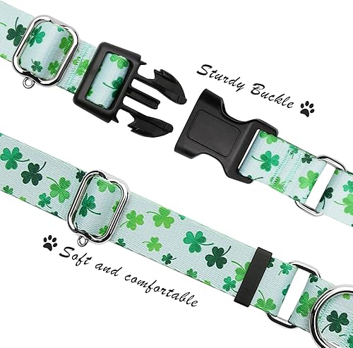 Miniatura 7 de Martingale - Collar de perro suave ajustable con hebilla de liberación rápida. Coloridas flores multicolor lindos patrones para cachorros para