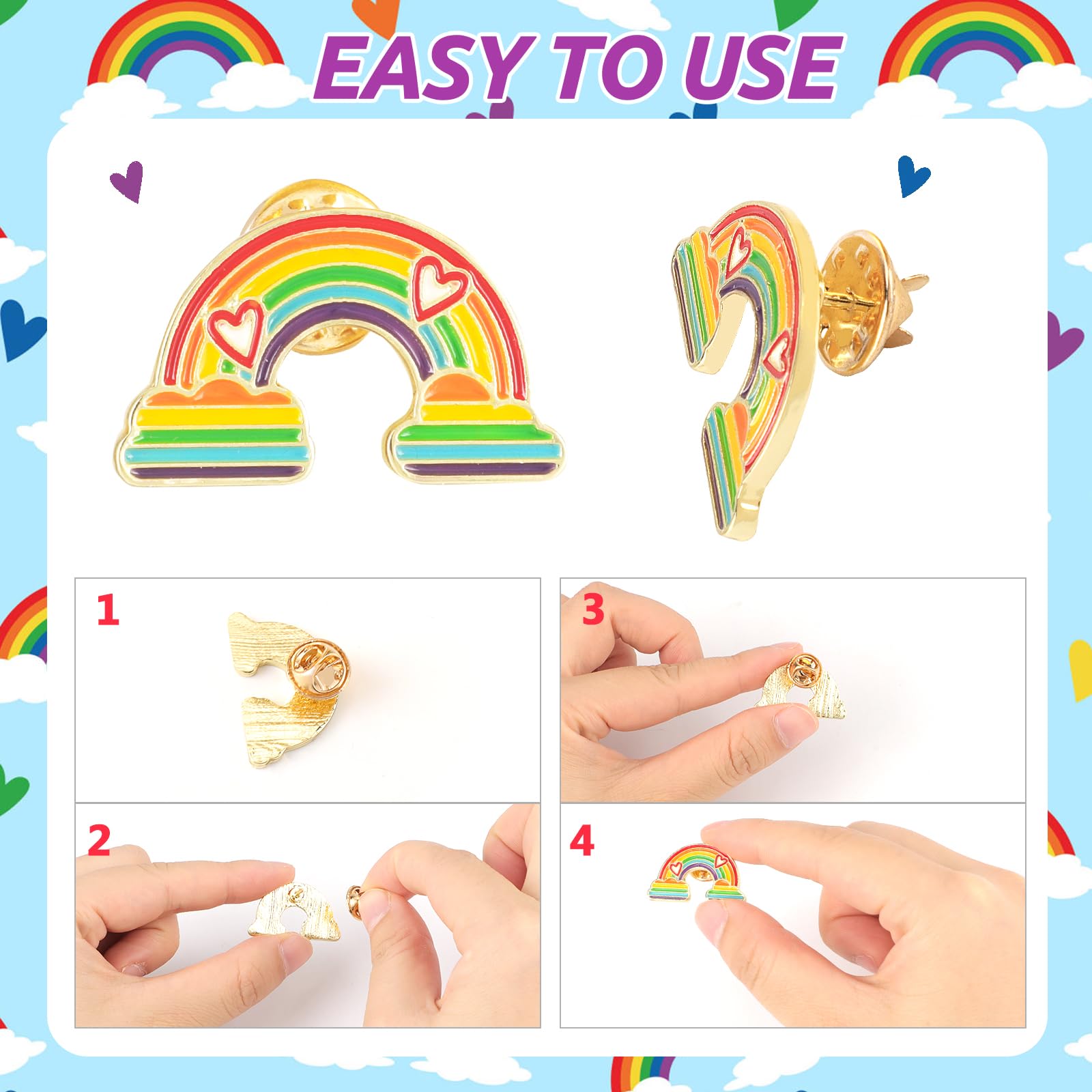Alfiler Arcoíris LGBT Gay Rainbow Pin Broche Orgullo LGBTQ Pride Botón Accesorios