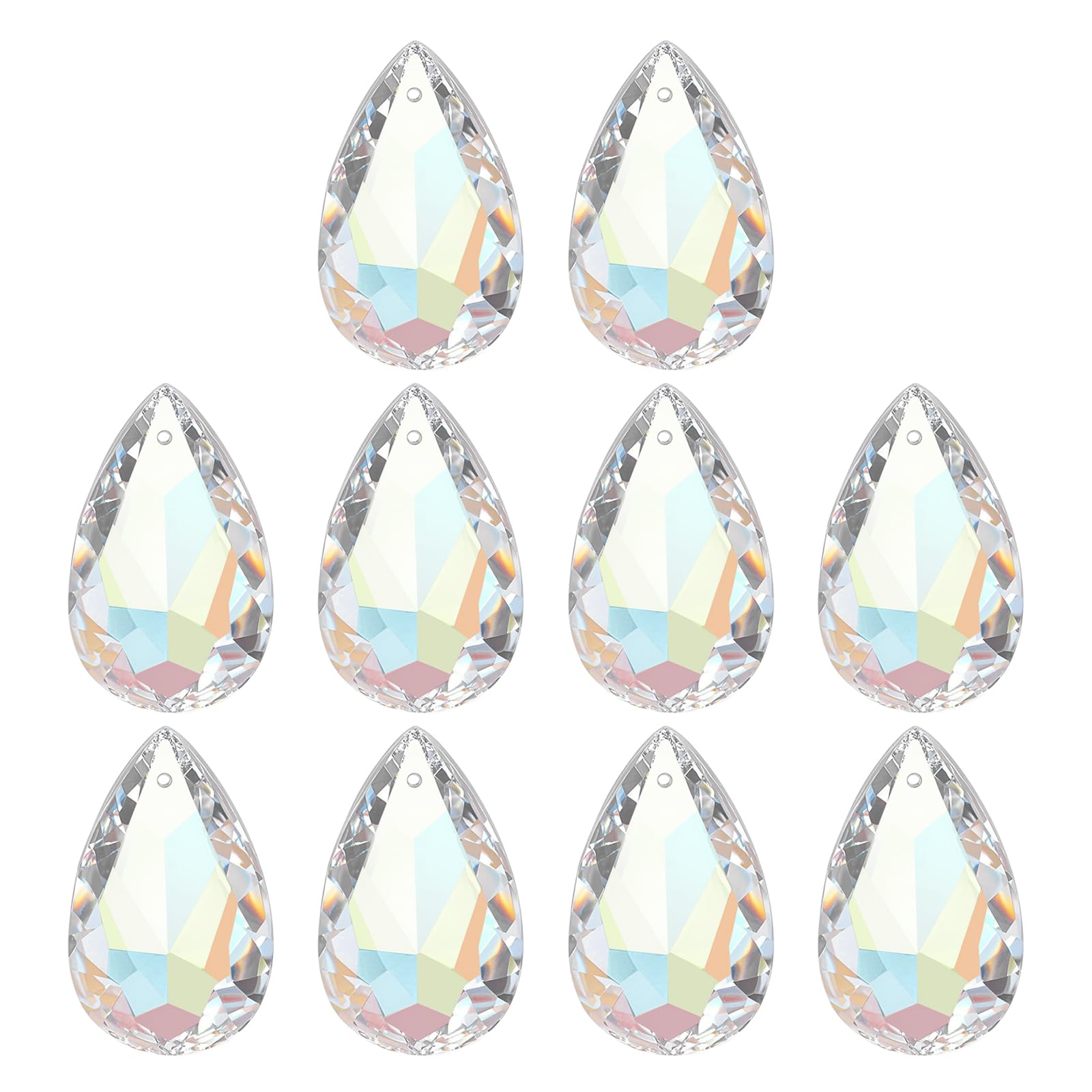 Pampilles de lustre en cristal K9 de haute pureté et finition galvanoplastie violette PATIKIL