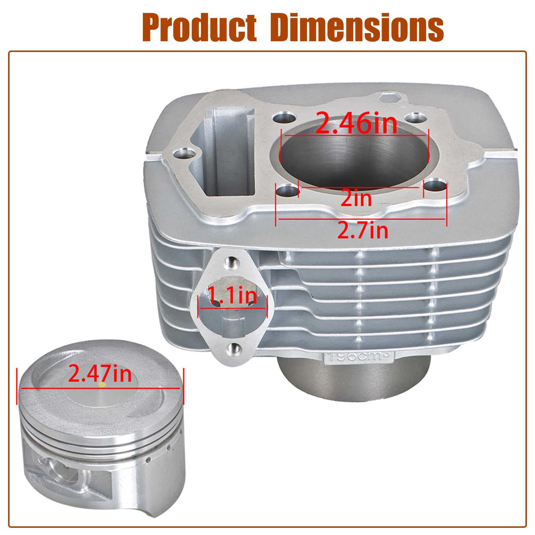 Cylinder Head & Base Gasket Set For Honda XR200 Engine (65.5mm) - OPHIR Brand