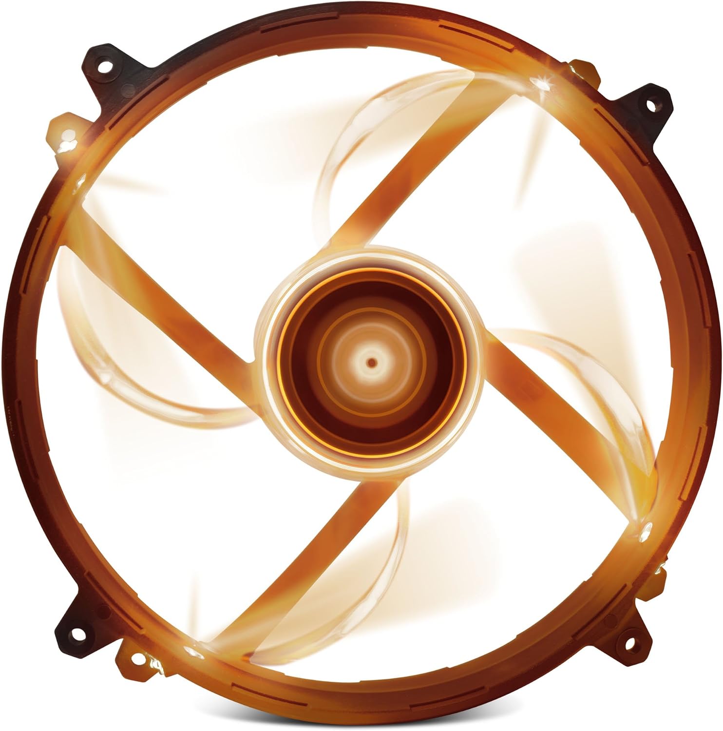 NZXT Technologies FZ 200mm Orange LED Cooling Fan with Sleeved Cable RF-FZ20S-O1