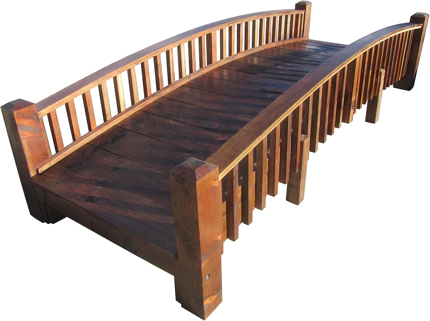 SamsGazebos 12 ft Commercial Grade Garden Bridge with Medium Rails