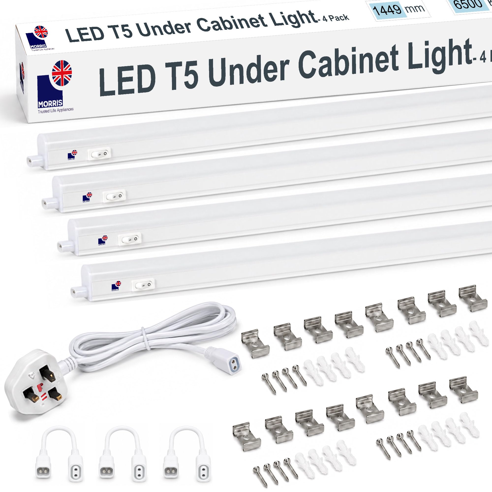 Morris LED Under Cabinet Kitchen Lighting Linkable - 6500k, 1449mm