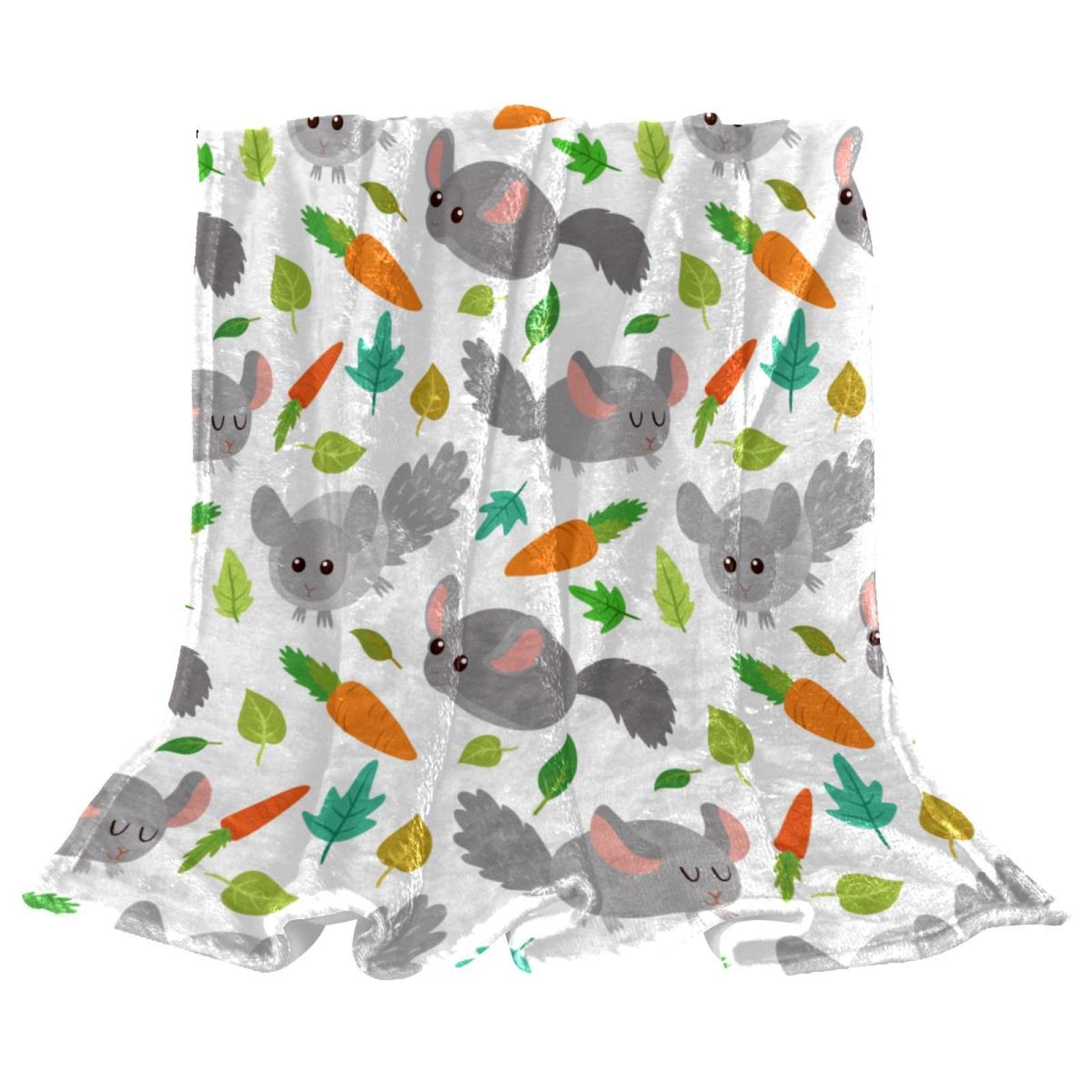 Couverture polaire plaid chaud peluche canapé chinchilla