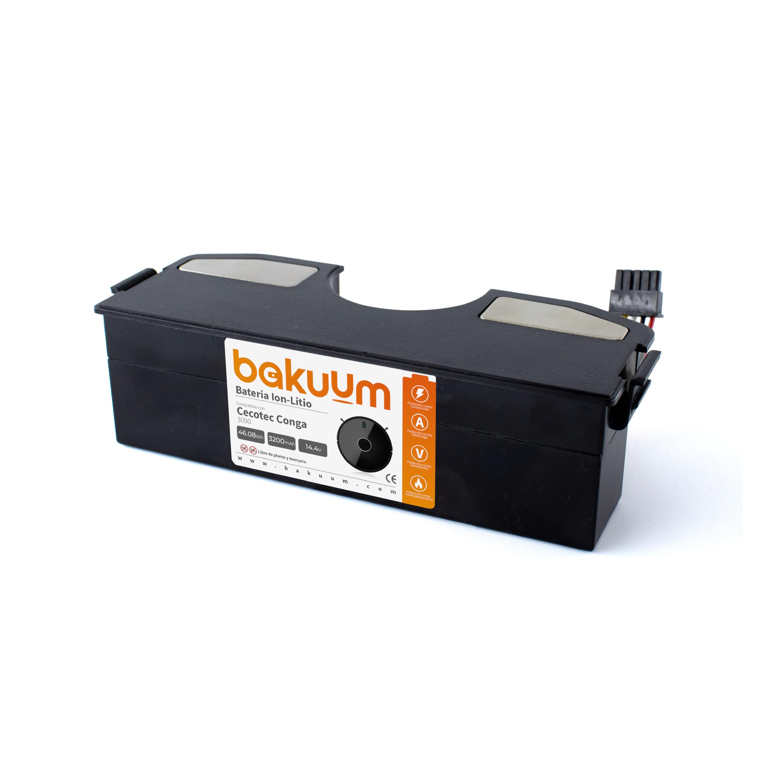 Batteria Di Ricambio Bakuum Per Cecotec Conga 3090 – 14.4V 3200mAh – Facile Installazione