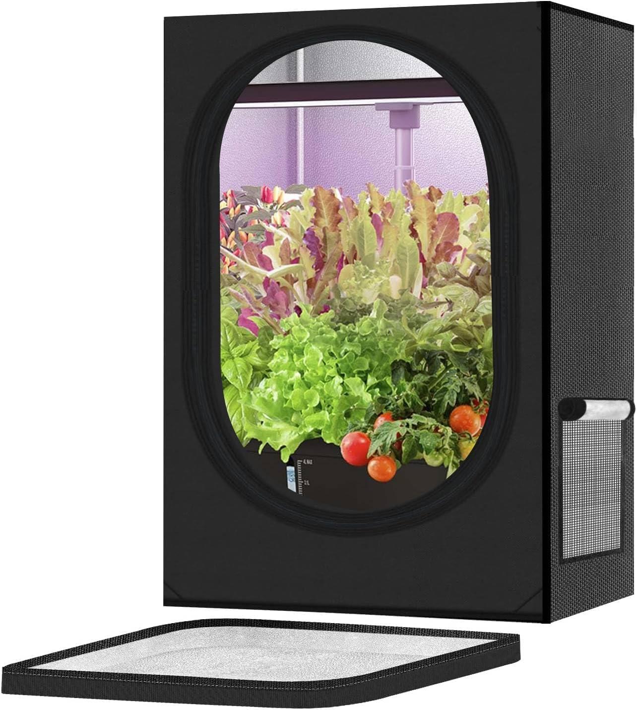 Pequeña tienda de cultivo 45 x 45 x 75 cm para sistema de cultivo hidropónico. Caja de cultivo 600D con mylar altamente reflectante. Un invernadero interior como caja de cultivo para el cultivo de