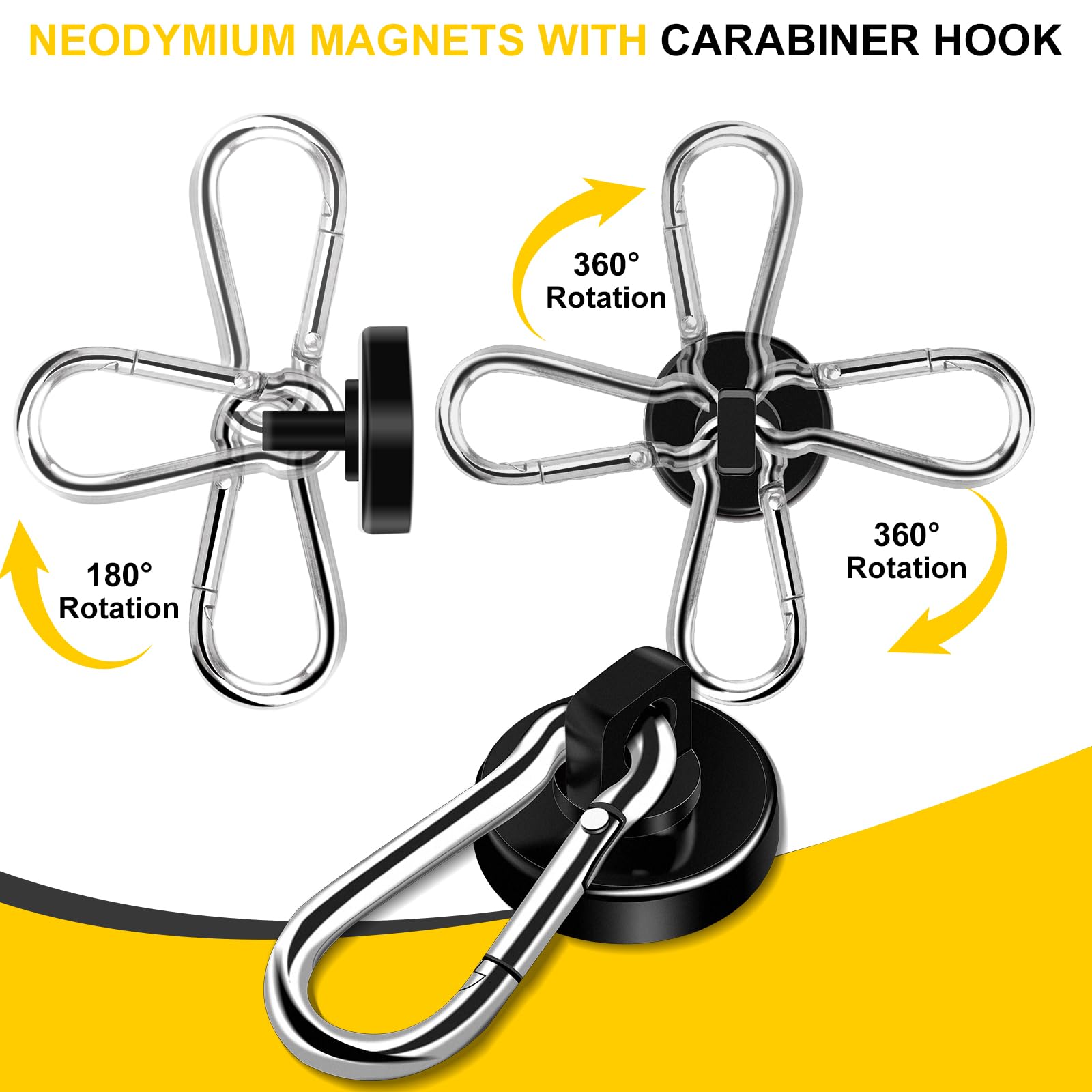 DIYMAG Magnetic Hooks - 15 Pack, 70LBS Strong -3