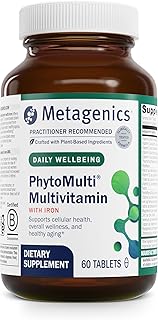 Metagenics PhytoMulti with Iron - Daily Multivitamin for Men & Women with Phytonutrients* - Methylfolate, Vitamins A‑K, Zinc & B6 - Iron Bisglycinate 18 mg - Non‑GMO, Gluten‑Free - 60 Tablets