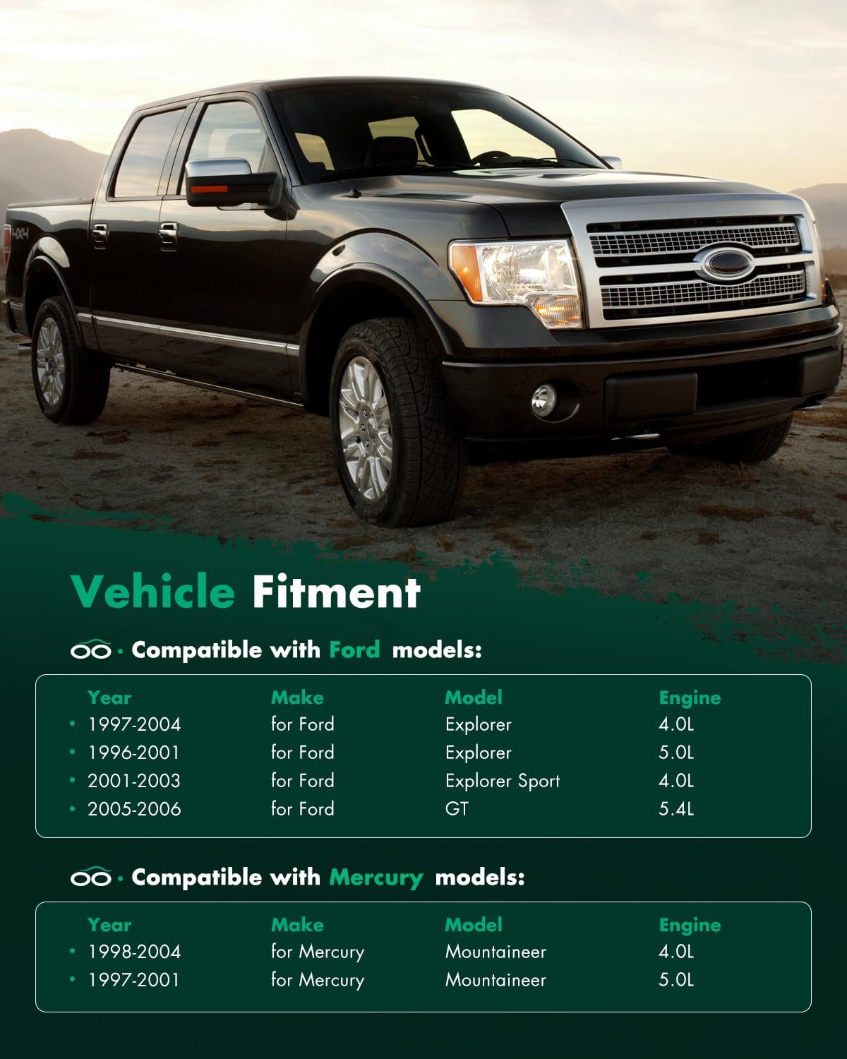 SCITOO New Alternator Fits for Ford for Explorer 1996-2001, for GT 2005 2006 & for Mercury for Mountaineer 1997 1998 1999 2000 2001, 4.0L 5.0L 12V 130Amp CW S6 Pulley Class 7787N-6G2 AFD0045 7787