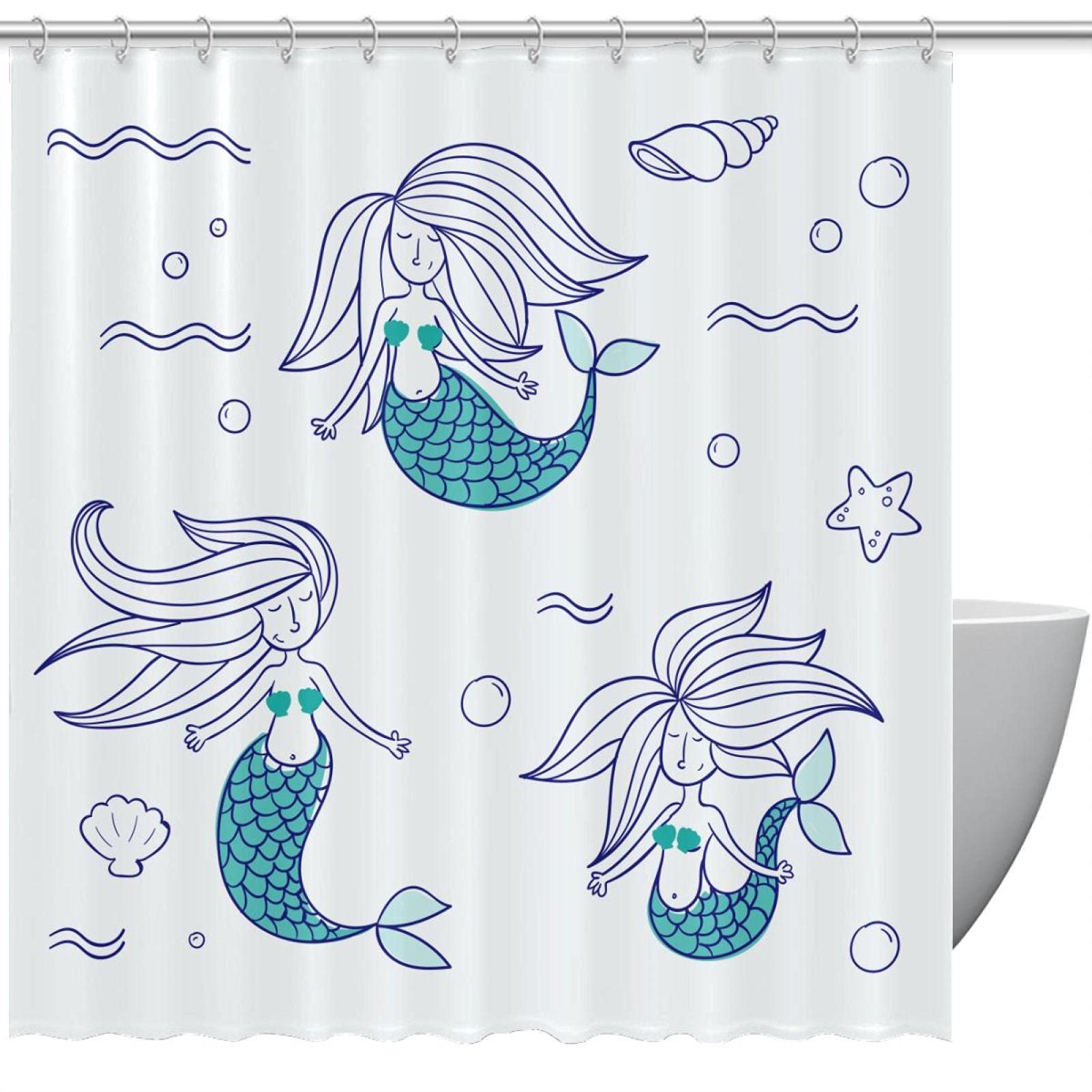 Rideau de douche sous-marin pour créer un rituel bien-être coloré