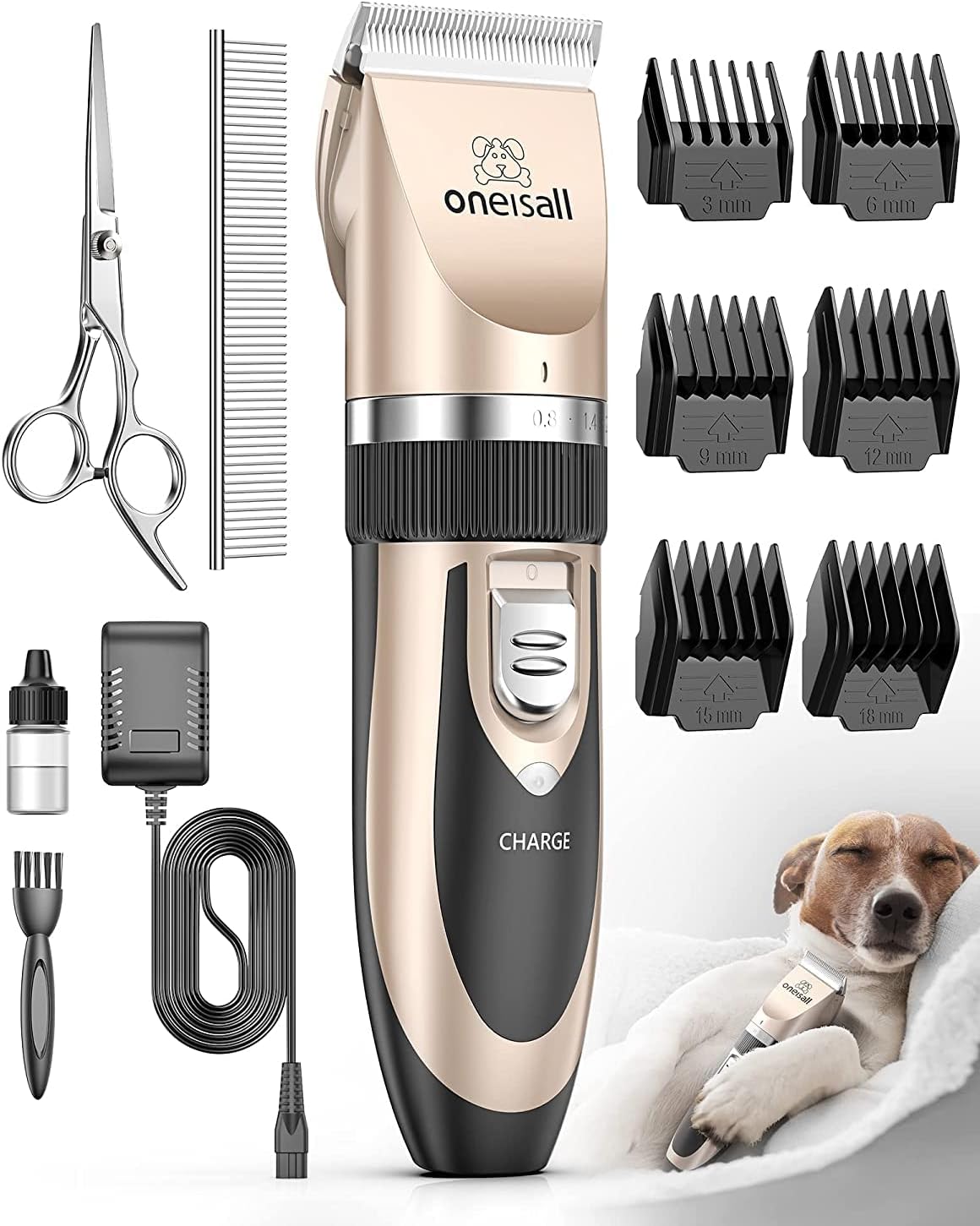 oneisall Professional Low Noise Dog Clippers for Dogs Grooming Dogs Cats Animals Clippers