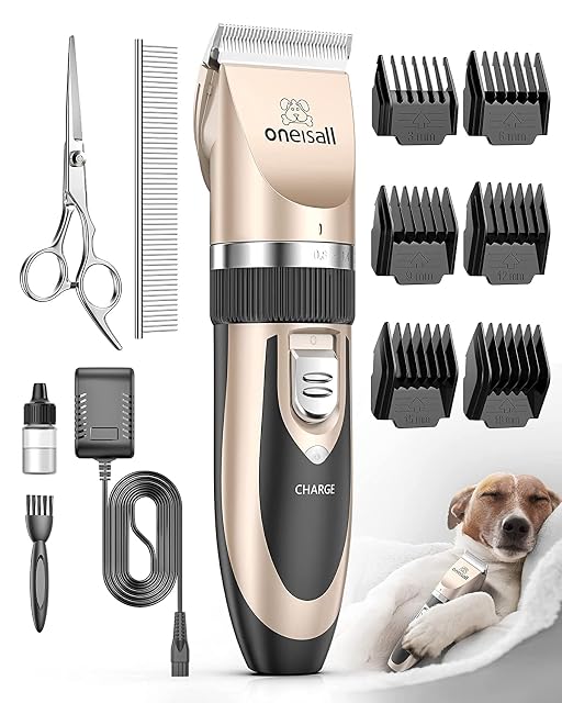 oneisall Cortapelos para animales (cortar pelo Máquina Cortapelos Esquiladora perro y gato Timmer mascotas…
