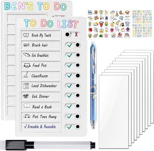 Tabla de tareas para niños, tabla de lista de verificación de plástico para adultos, lista de tareas diaria, tabla de tareas de mis tareas, tabla de