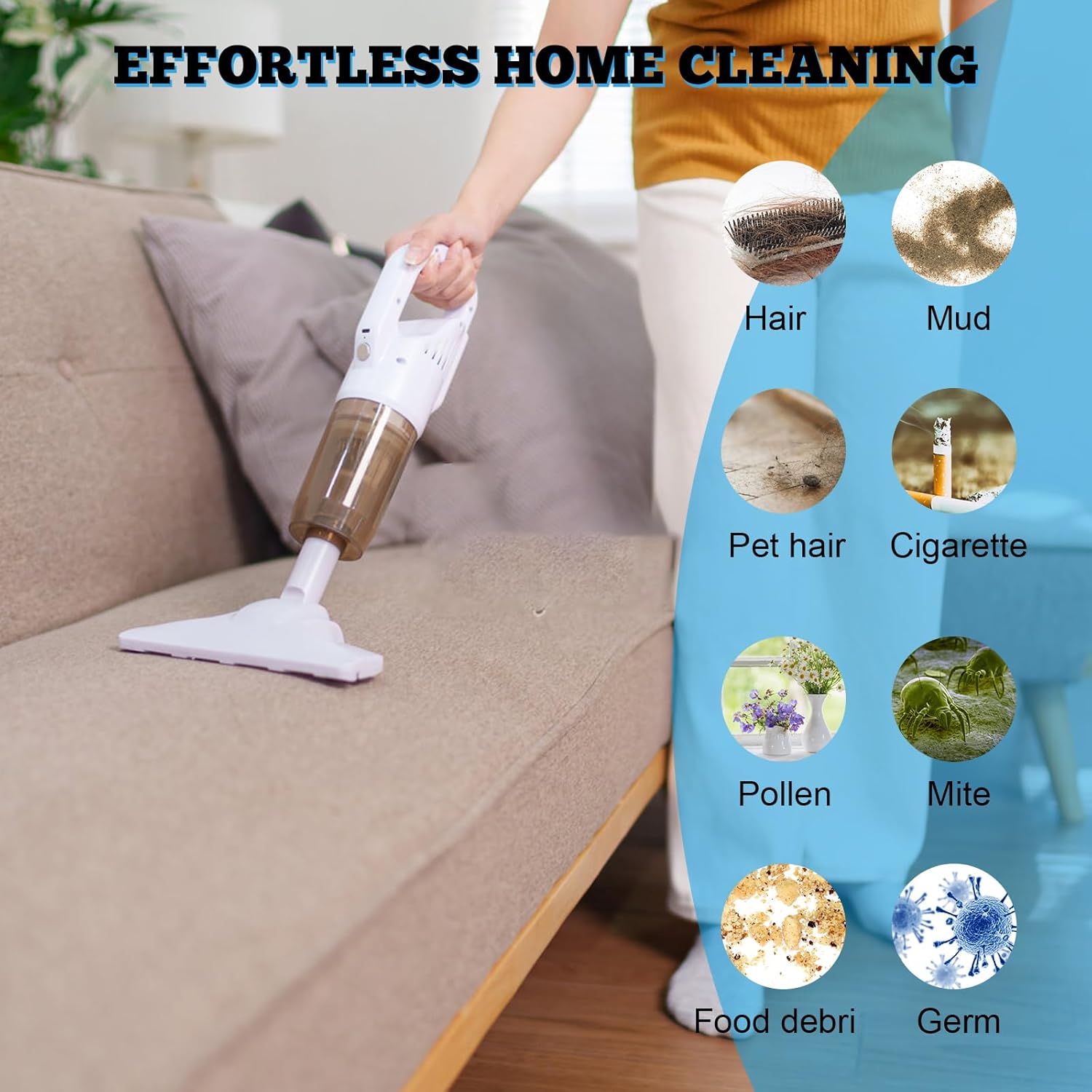 HNVCF10 Replacement Filters for Black and Decker Dustbuster Hand Vacuums HNVC215B10, HNVC115B22, HNV215B12, HNVC215BW52, HNVC115J06, HNVC115J22, HNVC115JB06, HNVC220BCZ01, HNVC220BCP07,6 Pack - Image 7