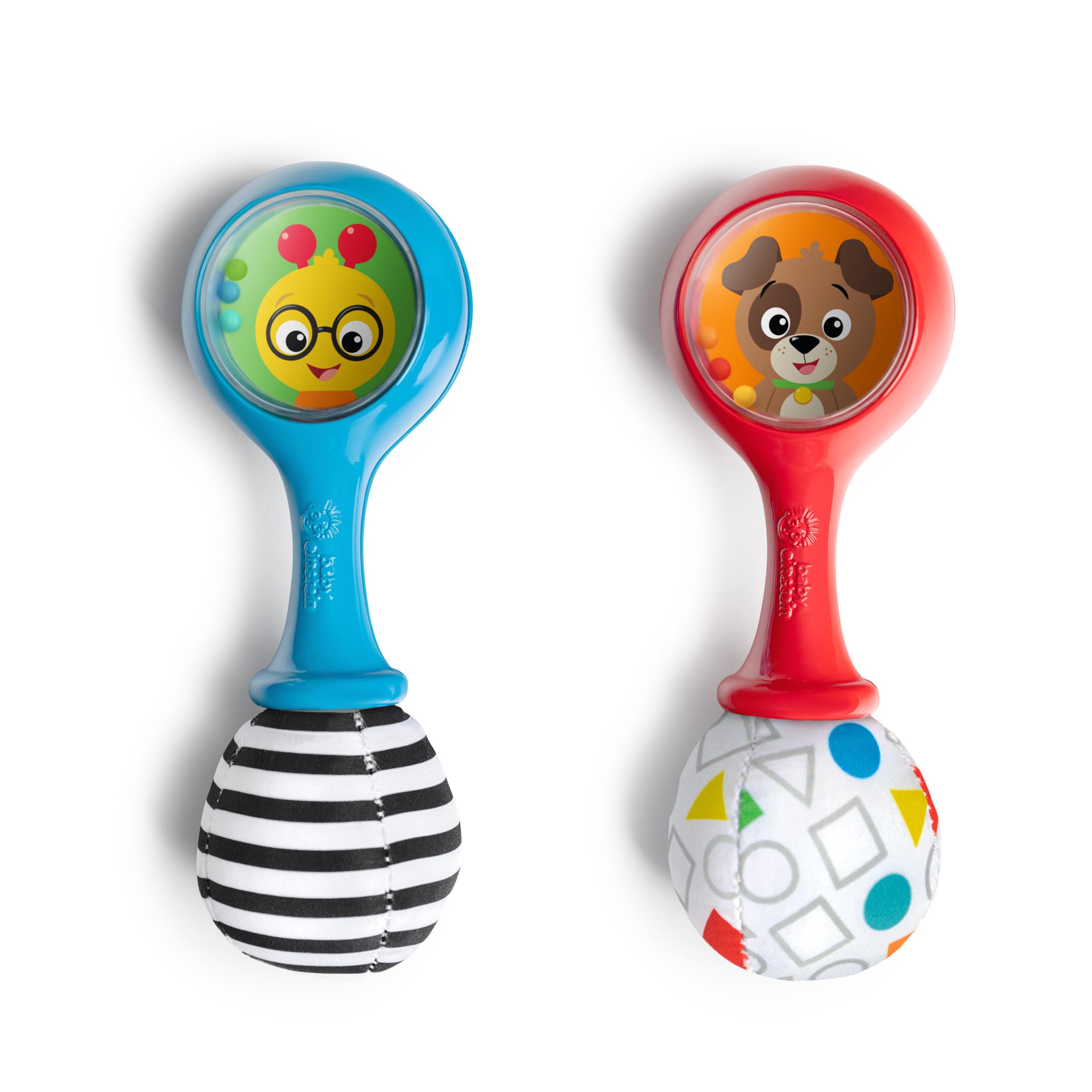 Baby Einstein Shake & Groove Toy Maracas for Baby, Instrument Toy Baby Rattle with Soft Ends, Ages 3+ Months