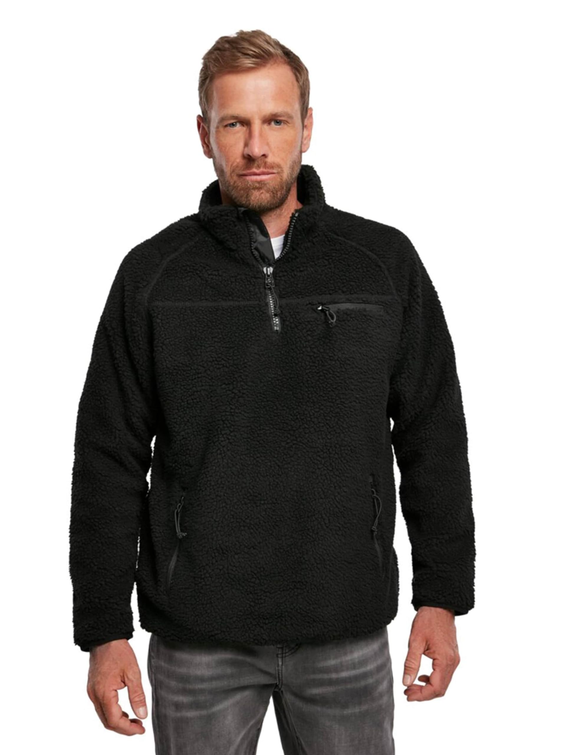 Brandit Teddyfleece Troyer, color: black, size: M