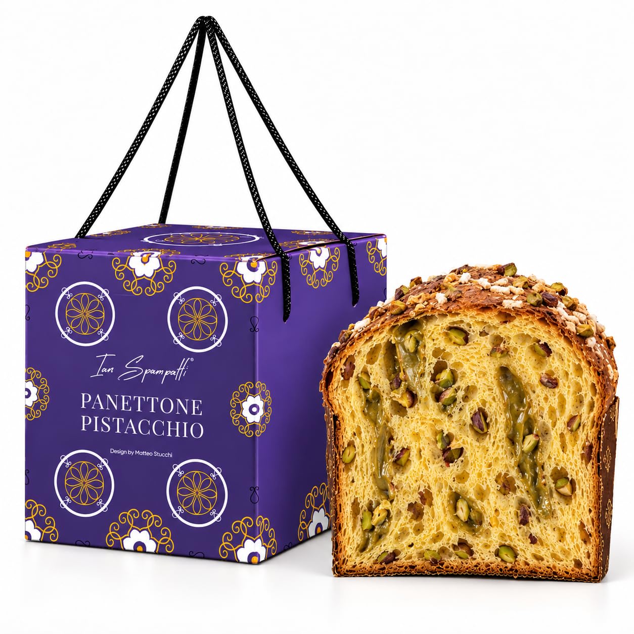 Ian Spampatti Handwerklicher Panettone mit Pistazie und Sauerteig, 1 kg
