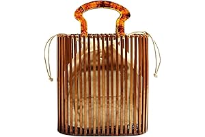 Delicate Bamboo Bag with Acrylic Handle