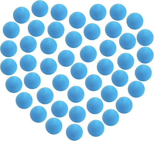 48 bolas de repuesto azules para reventar, bolas redondas de 1.2 pulgadas, bola de bala de espuma, bolas de espuma suave, bolas de repuesto de
