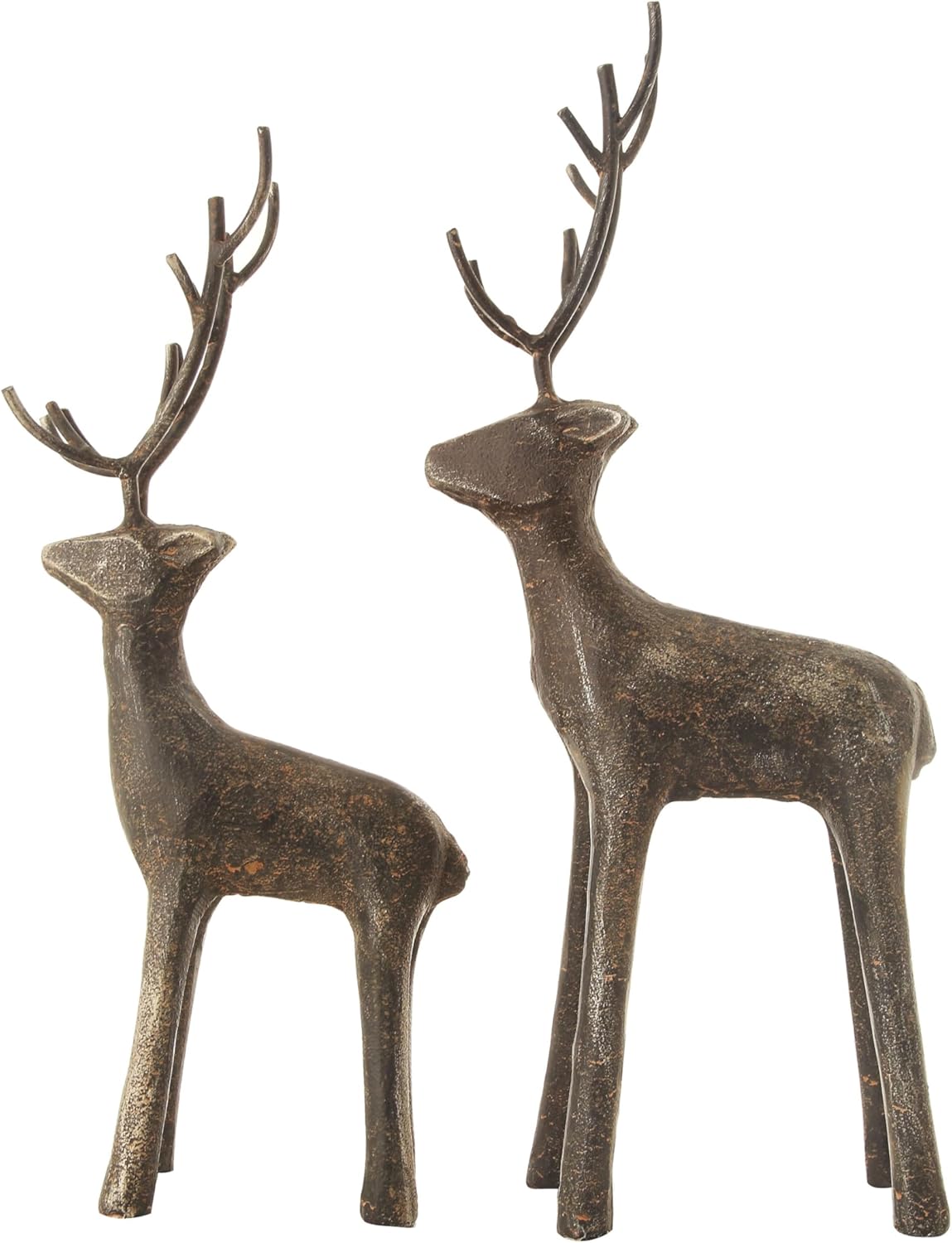 Creative Co-Op Cast Iron Standing Deer, Black