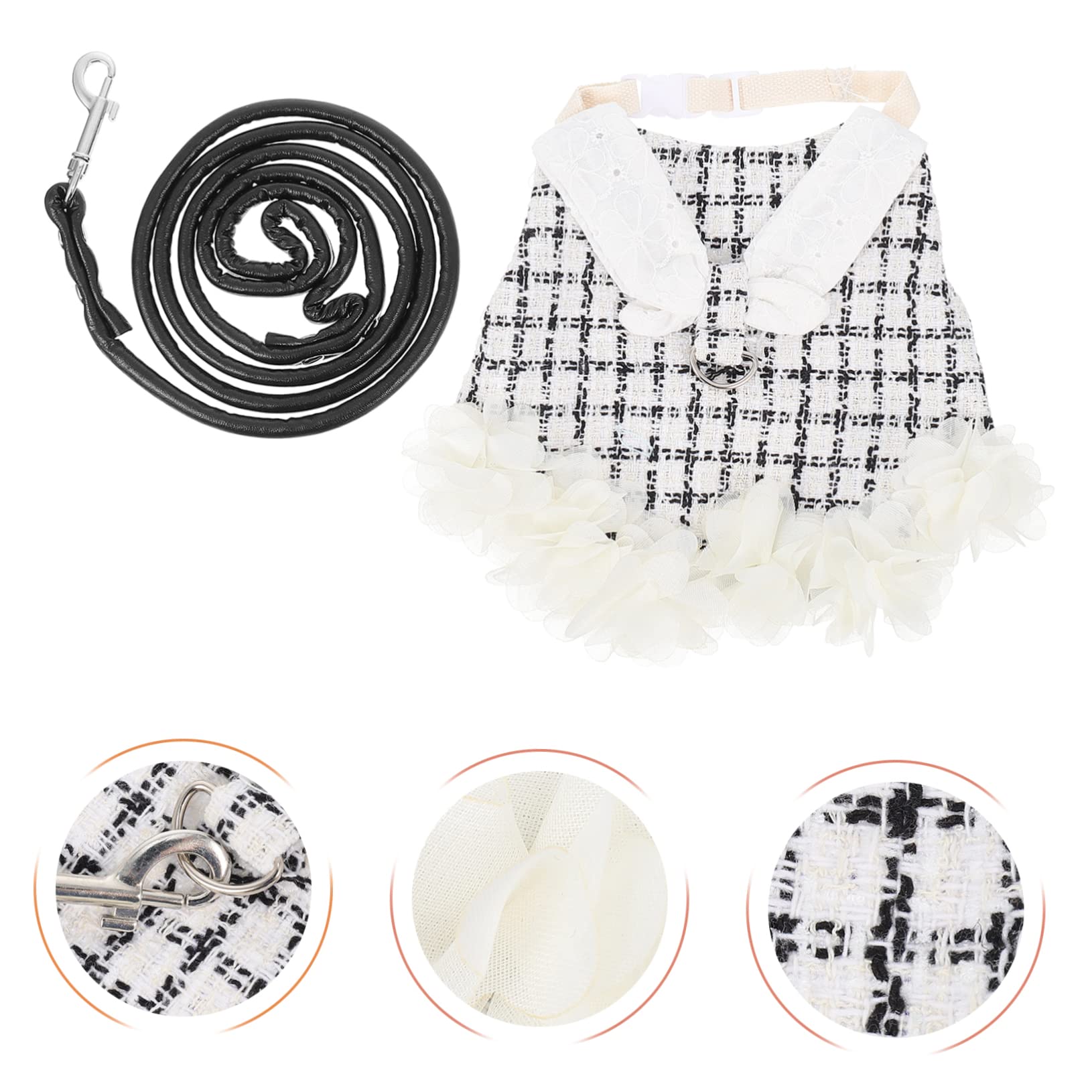 ABOOFAN 3sätze Dekoratives Bunny Geschirr Mit Leine Für Haustiere Niedliches Outfit Für Kaninchen Für Feiertage Und Outdoor-aktivitäten Aus Leichtem Waschbarem Material
