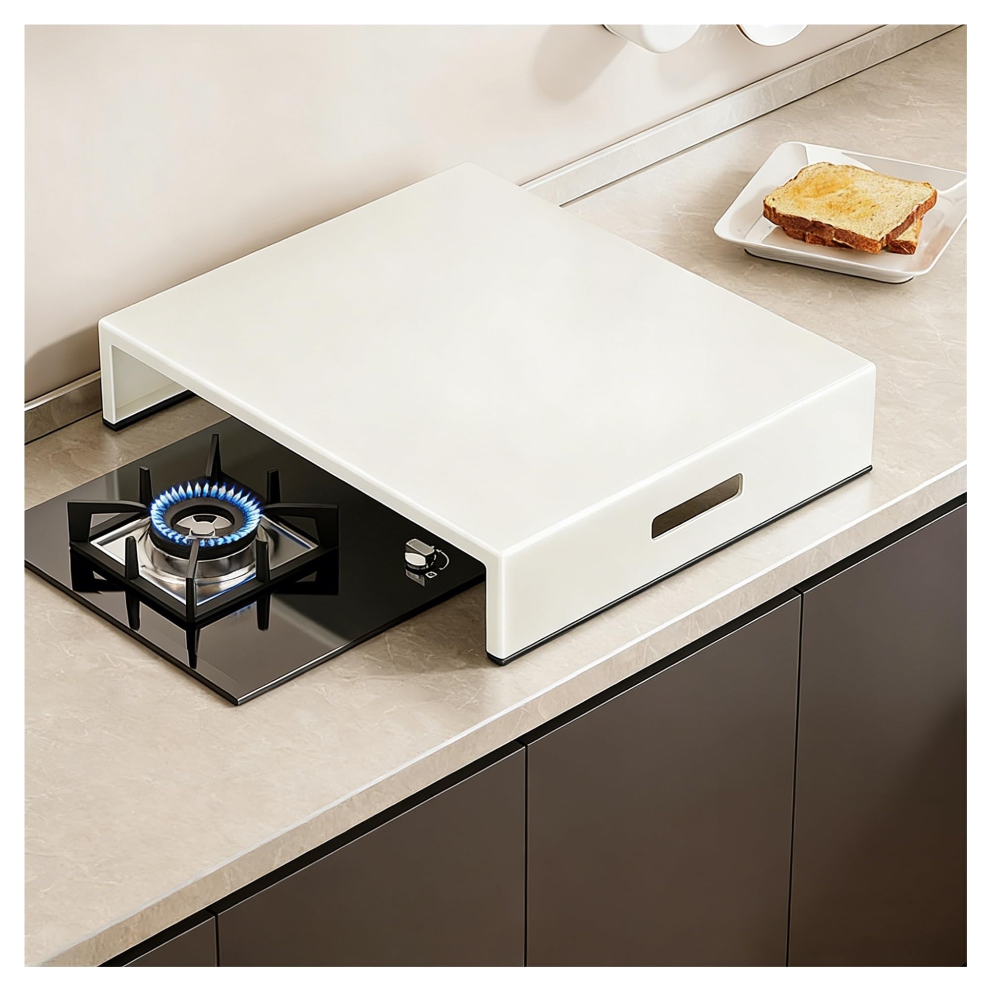 Couvre Plaque De Cuisson Induction Panneau de Protection Thermique pour Comptoir de Cuisinière Électrique, Évier, Camping-car et Cuisinières Électriques et À Gaz(45x49x9.5 cm)