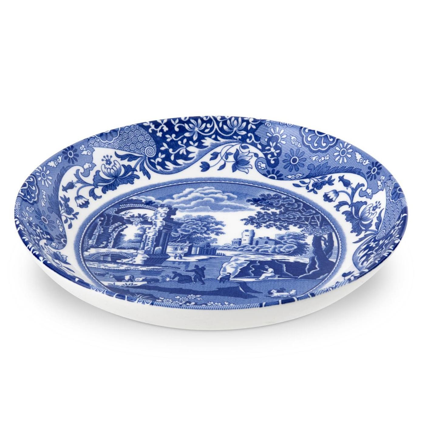 Lot De 4 Bols à Pâtes Spode Blue Italian 22,9 Cm - Vaisselle Micro-ondes Et Lave-vaisselle