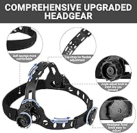 Vista 3 de Casco de soldadura oscurecimiento automático: DEKORPO Verdadero Color Solar Powered Auto Oscurecimiento Soldador Máscara Capucha Cascos