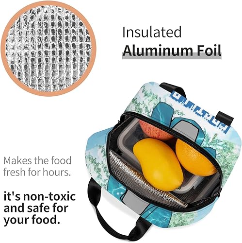 Miniatura 5 de Dekinkat Gorilla In - Fiambrera de invierno portátil de aluminio reutilizable, bolsa de almuerzo aislada, lonchera enfriadora para hombres y mujeres