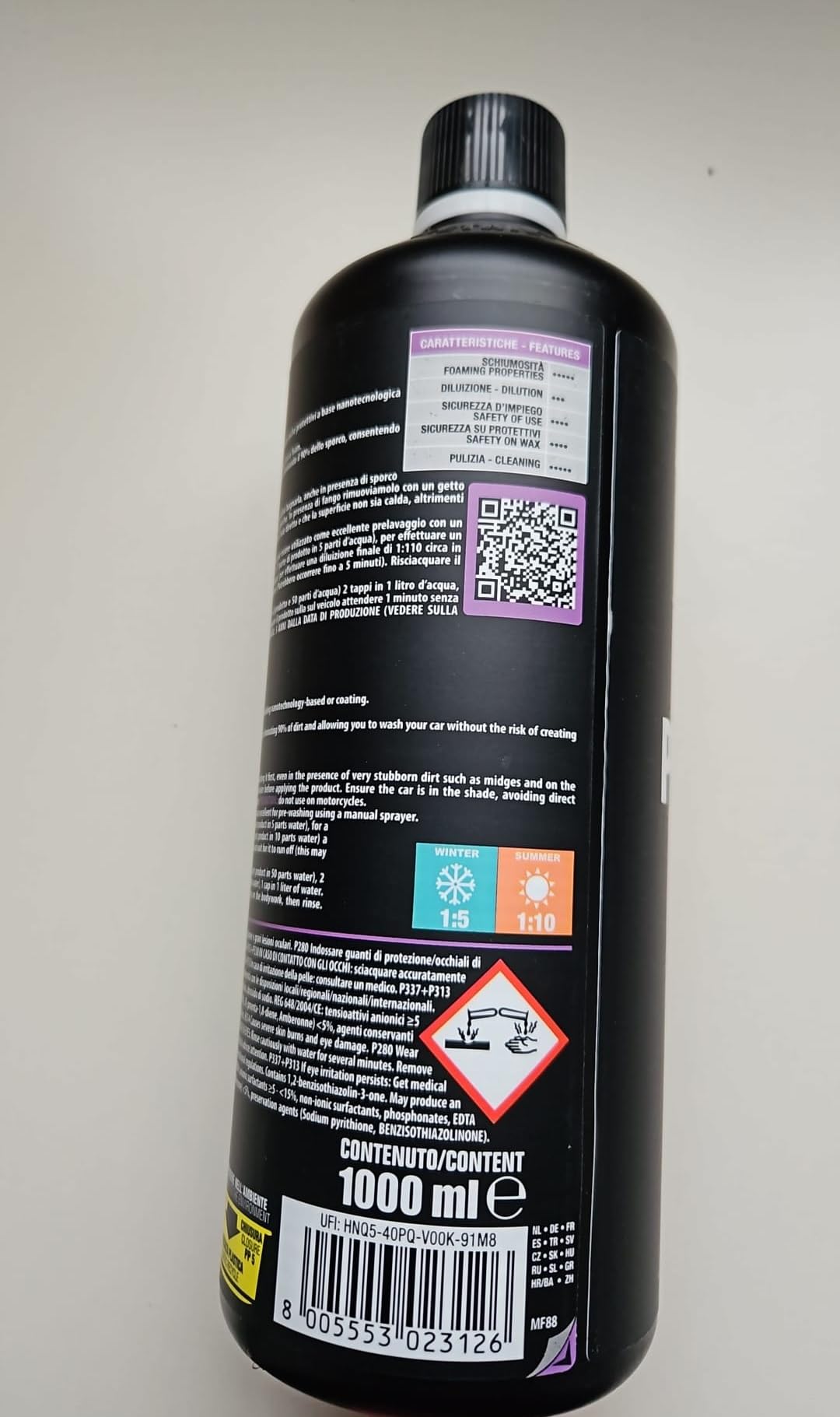 Maniac Car Detailing Line, Foam Gun Prewash, Prelavaggio Schiumogeno + GRIT SAFE Griglia per Secchio Lavaggio