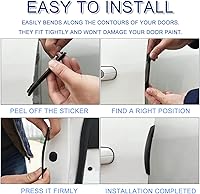 Vista 5 de Protector de borde de puerta de automóvil, 4 unidades, anticolisión, anticolisión, antiarañazos, protector de entrada de puerta lateral, accesorios
