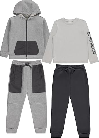 STITCH & STONE Boys 4 Pack Wardrobe Outfit Stylish and Comfortable Clothes for Boys