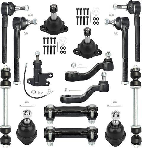 Juego de 15 piezas de juntas esféricas delanteras 4WD + barras estabilizadoras + barras de acoplamiento 1995-1999 para Chevrolet/para GMC K1500;