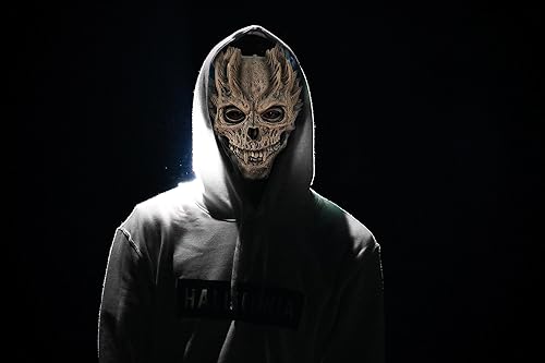 Miniatura 6 de Máscara de esqueleto de calavera aterradora, demonio de terror, máscara espeluznante de Halloween, mascarada, cosplay, fiesta, accesorios de