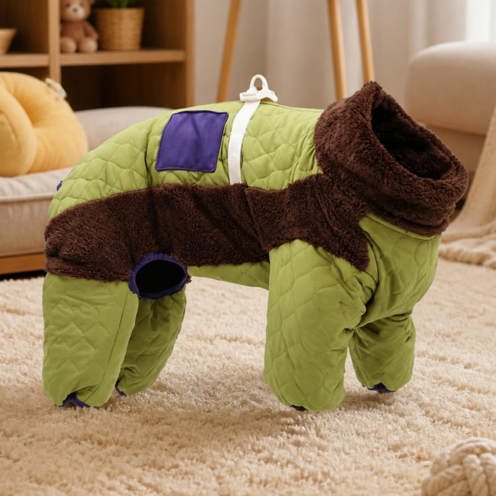 Manteau pour Chien Rembourré Vêtement, L, Bleu, Bleu