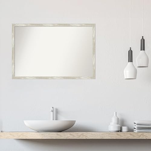 Miniatura 5 de Amanti Art Espejo personalizado, espejo de baño estrecho metálico agrietado, espejo de pared o espejo de tocador de baño sobre el fregadero (24 x 36