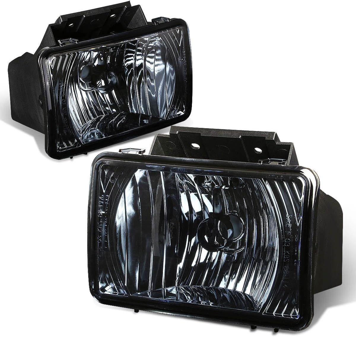 Auto Dynasty Fog lights Compatible with 2004-2012 Chevy Colorado GMC Canyon, Front Driving Bumper Fog Light Lamp, Driver and Passenger Side, Chrome Housing Smoked Lens